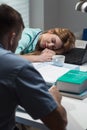 Working overtime at hospital Royalty Free Stock Photo