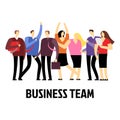 Working people vector cartoon characters. Business team isolated on white background Royalty Free Stock Photo