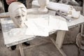 Sculptor`s working place Royalty Free Stock Photo