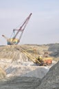 Working prcess of mining excavators Royalty Free Stock Photo