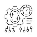 working process optimize line icon vector illustration Royalty Free Stock Photo