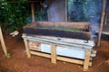 Working process steaming dried or pan firing tea leaves at Bolaven Plateau