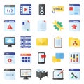 User Interface Flat Icons Pack Royalty Free Stock Photo