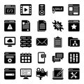 User Interface Flat Icons Pack Royalty Free Stock Photo