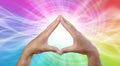 Working with rainbow vortex Healing Energy Royalty Free Stock Photo
