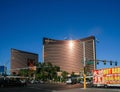 Working round-the-clock modern Vegas hotels Wynn and Encore Royalty Free Stock Photo