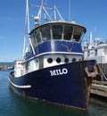 A working ship tied at the port of valdez Royalty Free Stock Photo