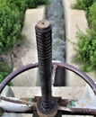 A working Sluice Valve Royalty Free Stock Photo