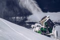 Working snow making machine Royalty Free Stock Photo