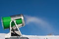 Working snowgun Royalty Free Stock Photo