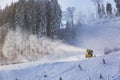 Working snowgun in the photo Royalty Free Stock Photo