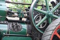 working steam engine with cogwheels and flywheel Royalty Free Stock Photo