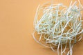 Messy Shredded paper on Yellow background Royalty Free Stock Photo