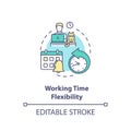 Working time flexibility concept icon