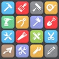 Working tool icons for web or mobile. Vector