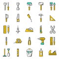 Working tools icon set on white background