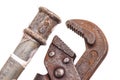 Working tools, plumbing, pipes and faucets Royalty Free Stock Photo
