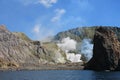 Working Volcano of White Island Royalty Free Stock Photo