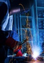 Working welder Royalty Free Stock Photo
