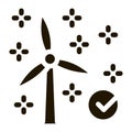 working windmill icon Vector Glyph Illustration