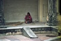 Working woman in the streets of India Royalty Free Stock Photo