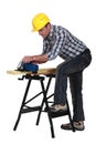 Working on a wooden board Royalty Free Stock Photo