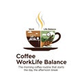 WorkLife Balance The morning coffee routine that starts the day the Royalty Free Stock Photo