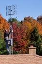 Workman installing HDTV digital antenna