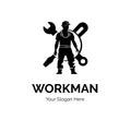 the workman logo black Royalty Free Stock Photo