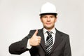 Workman showing thumbs up