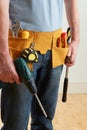 Workman Wearing Toolbelt Royalty Free Stock Photo