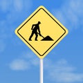 Workmen traffic sign