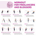 Workout for freelancers and bloggers Royalty Free Stock Photo