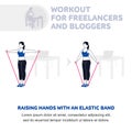 Workout for freelancers and bloggers Royalty Free Stock Photo