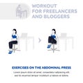 Workout for freelancers and bloggers Royalty Free Stock Photo