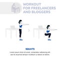 Workout for freelancers and bloggers Royalty Free Stock Photo