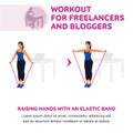 Workout for freelancers and bloggers Royalty Free Stock Photo