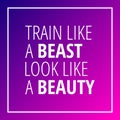 Workout motivation quote on blue pink gradient background Royalty Free Stock Photo