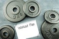 Workout plan with weight plates