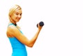 Workout Woman On White Royalty Free Stock Photo