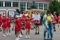 Workout young majorettes.