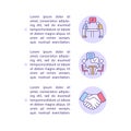 Workplace conflict resolution concept line icons with text