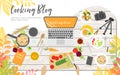 Workplace of cooking blogger