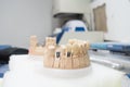 Workplace of a dental technician for the manufacture of dental prostheses Royalty Free Stock Photo