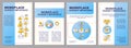 Workplace diversity importance blue brochure template