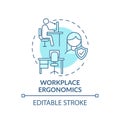 Workplace ergonomics concept icon
