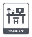 workplace icon in trendy design style. workplace icon isolated on white background. workplace vector icon simple and modern flat