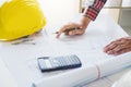 Workplace items tools for project, Architect or Engineer working