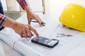Workplace items tools for project, Architect or Engineer working