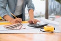 Workplace items tools for project, Architect or Engineer working